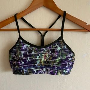Lululemon Flow Y Bra Size 2 Green Purple